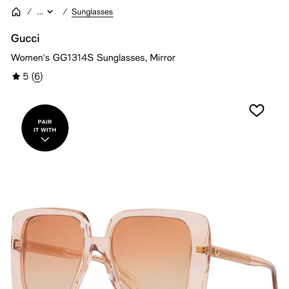 Gucci Transparent Gold Sunglasses - Picture 4 of 4